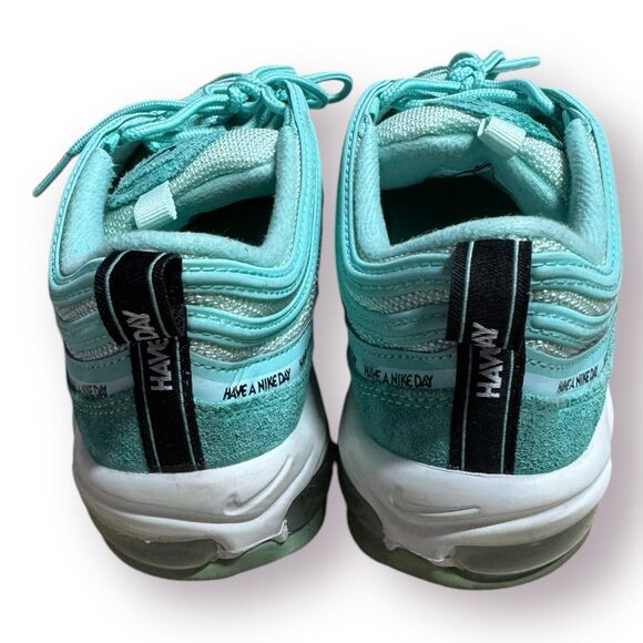 Nike Air Max 97 GS “Have A Nike Day” Size 7Y Tropical Twist Teal 923288-300 - Picture 3 of 9
